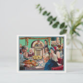 感謝祭ヴィンテージ付きポストカード シーズンポストカード (スタンド正面)