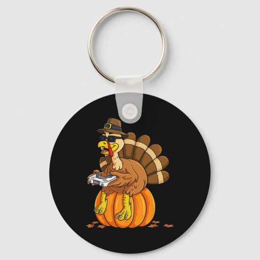 感謝祭七面鳥ガマーパンプキンボーイズキッズティーン キーホルダー (正面)