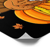 感謝祭七面鳥ガマーパンプキンボーイズキッズティーン ポスター (角)