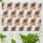 感謝祭七面鳥キッチンタオル キッチンタオル (折り畳み)