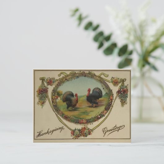 感謝祭七面鳥 ポストカード (スタンド正面)
