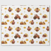 感謝祭七面鳥 ラッピングペーパー (フラット)