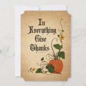 感謝祭与えのかぼちゃ 招待状 (正面)