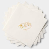 感謝祭与えの感謝していパーティーへパーソナライズされた 箔ナプキン (インサイチュ (積み重ね))