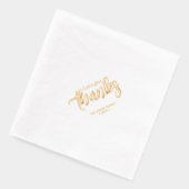 感謝祭与えの感謝していパーティーへパーソナライズされた 箔ナプキン (左)