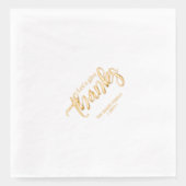 感謝祭与えの感謝していパーティーへパーソナライズされた 箔ナプキン (正面)