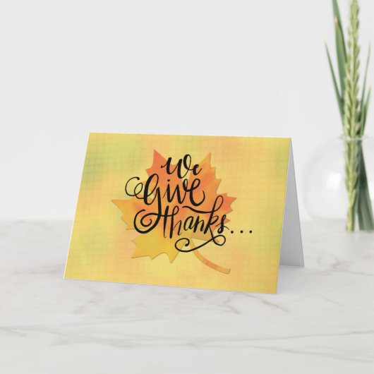 感謝祭与えの感謝していメープルで友達に カード (正面)