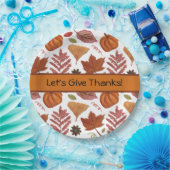 感謝祭与えを感謝していしよう ペーパープレート (パーティー)