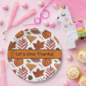 感謝祭与えを感謝していしよう ペーパープレート (パーティー)