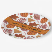 感謝祭与えを感謝していしよう ペーパープレート (アングル)