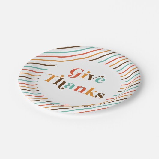 感謝祭与えレトロ感謝してい紙プレート ペーパープレート (アングル)