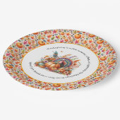 感謝祭与え感謝していの"ボートルコ ペーパープレート (アングル)