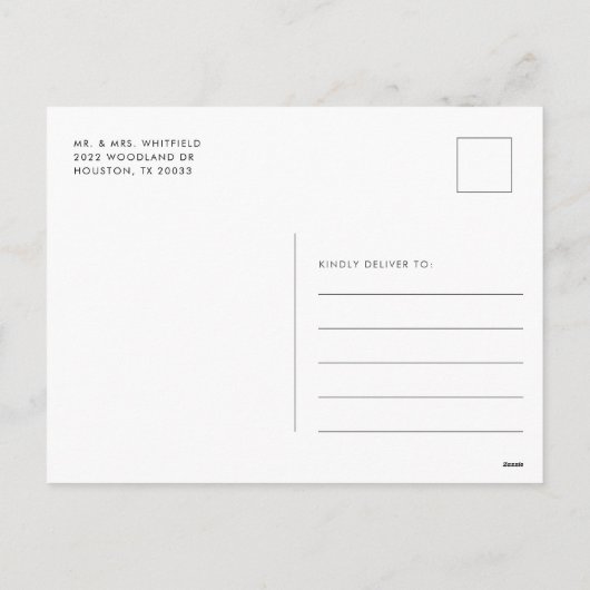 感謝祭与え感謝していディナー シーズンポストカード (裏面)