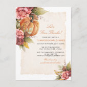 感謝祭与え感謝していディナー シーズンポストカード (正面)