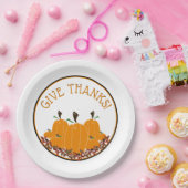 感謝祭与え感謝していディナー ペーパープレート (パーティー)