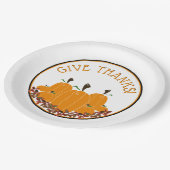 感謝祭与え感謝していディナー ペーパープレート (アングル)