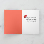 感謝祭与え感謝してい主に良い シーズンカード (内部)