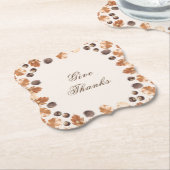 感謝祭与え感謝してい引用文コン葉カー ペーパーコースター (アングル)