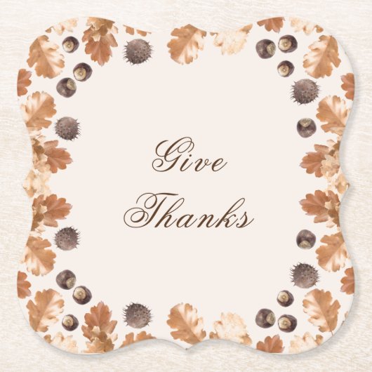 感謝祭与え感謝してい引用文コン葉カー ペーパーコースター (正面)