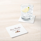 感謝祭与え感謝してい秋の紅葉 スクエアペーパーコースター (インサイチュ)