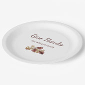 感謝祭与え感謝してい秋の葉のテーブルデコール ペーパープレート (アングル)