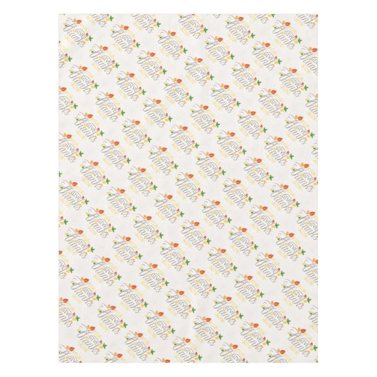 感謝祭与え感謝していTablecloth テーブルクロス (正面)