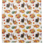 感謝祭伝統的休日シャワーカーテン シャワーカーテン (正面)