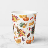 感謝祭伝統的紙カップ 紙コップ (裏面)