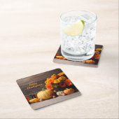 感謝祭伝統的紙コースター スクエアペーパーコースター (インサイチュ)