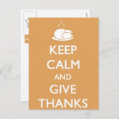 感謝祭保静で与え感謝していトルコ シーズンポストカード (正面/裏面)