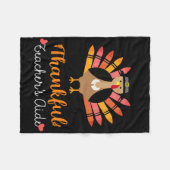 感謝祭先生の側近感謝祭秋かわいいチュール フリースブランケット (正面(横))