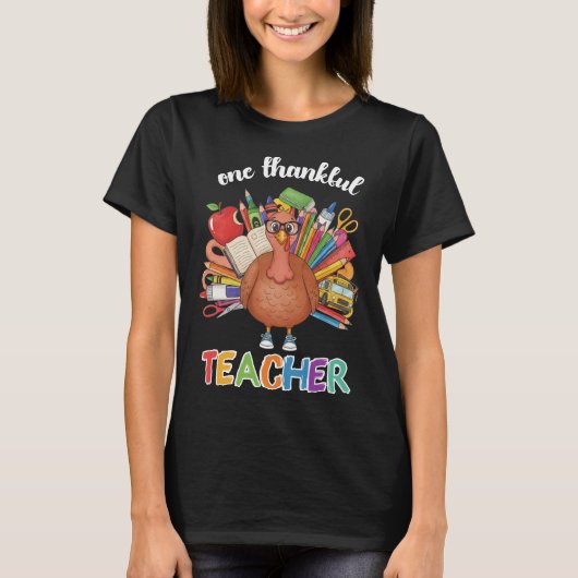 感謝祭先生七面鳥学校用品 Tシャツ (正面)