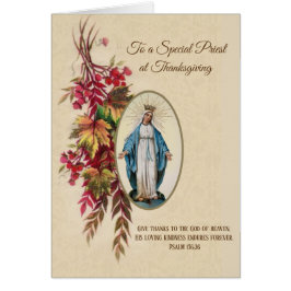 感謝祭司祭ヴァージンメアリー秋の花