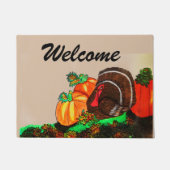 感謝祭威厳のあるトルコ ドアマット (正面)