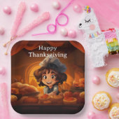 感謝祭子供へ26 ペーパープレート (パーティー)