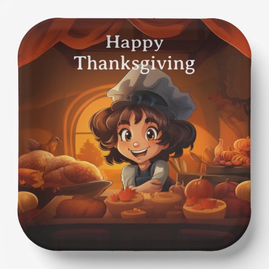 感謝祭子供へ26 ペーパープレート (正面)