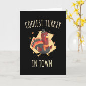 感謝祭子供服　町で最もかっこいいトルキー カード (黄色い花)