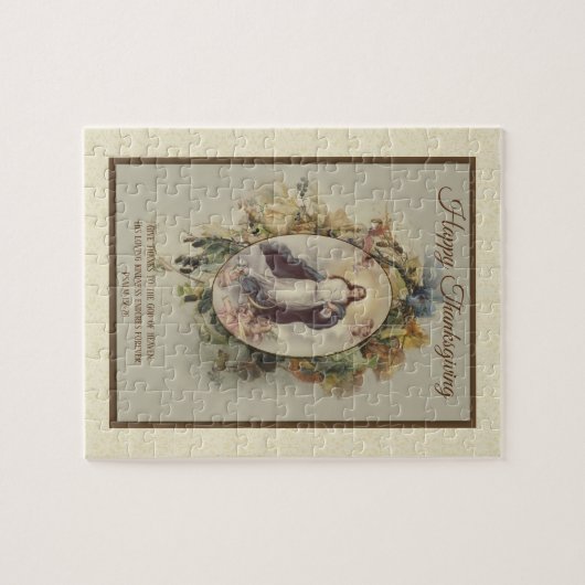 感謝祭宗教賛美された聖母マリア ジグソーパズル (横)