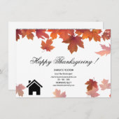 感謝祭実在不動産マーケティングまたはポップ・アートの方法 シーズンカード (正面/裏面)