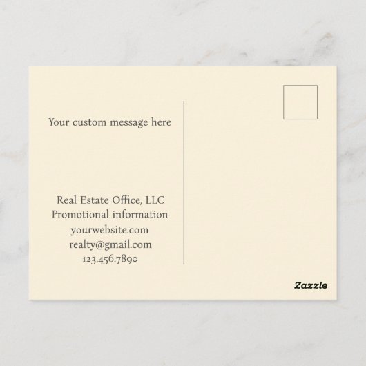 感謝祭実在不動産代理店売り手 ポストカード (裏面)