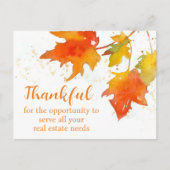 感謝祭実在不動産代理店売り手 ポストカード (正面)