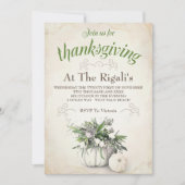 感謝祭家族の夕食の招待状 招待状 (正面)