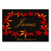 感謝祭座席表と紅葉 テーブルナンバー (裏面)