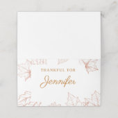 感謝祭座席表，ディナーカード，ホリデーデコール プレイスカード (外部開封)