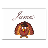 感謝祭座席表 – トルコと帽子 テーブルナンバー (裏面)