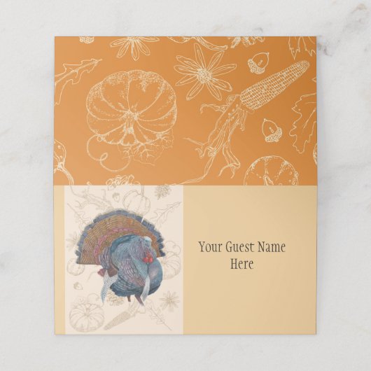 感謝祭座席表 プレイスカード (外部開封)