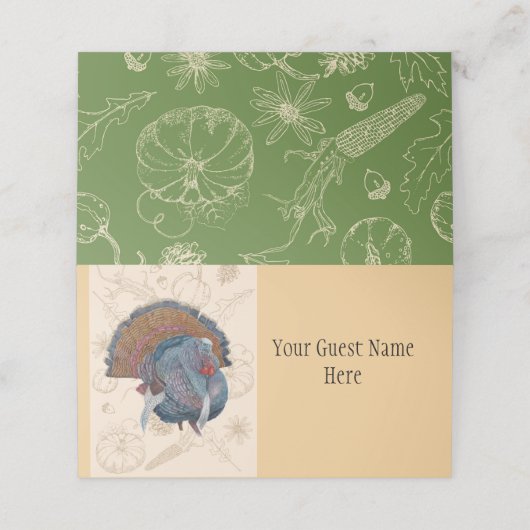 感謝祭座席表 プレイスカード (外部開封)