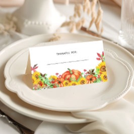 感謝祭座席表 プレイスカード