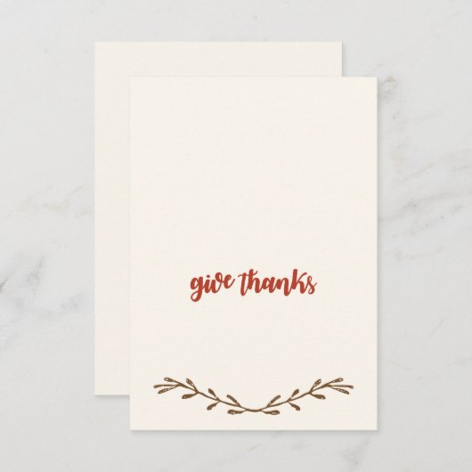 感謝祭座席表 招待状 (正面/裏面)