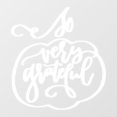 感謝祭引用文とカボチャウィンドウデカール ウィンドウサイン (シート)